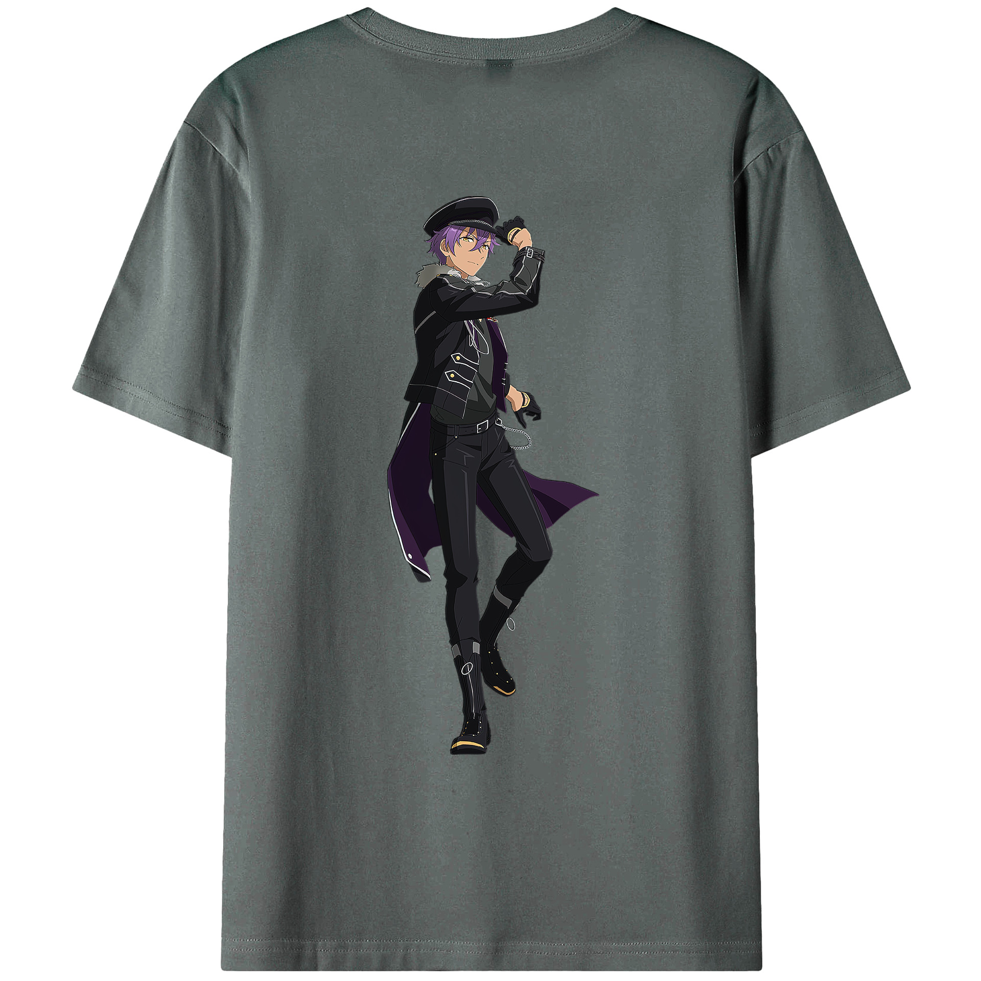 （画像用） あんさんぶるスターズ! Ensemble Stars 綿100％ メンズ半袖Tシャツ（バックプリント） 通気性